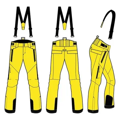 Men's ski pants with PTX membrane ALPINE PRO LERMON nano yellow