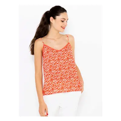 Orange patterned top CAMAIEU - Women