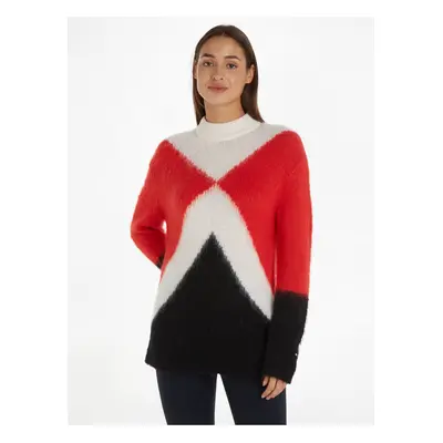 Cream-red women's sweater with wool blend Tommy Hilfiger - Women