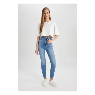 DEFACTO Anna Skinny Fit High Waist Slim Leg Long Jean Trousers