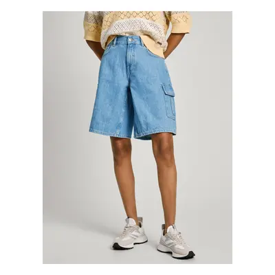 Light blue women's denim shorts Pepe Jeans - Women