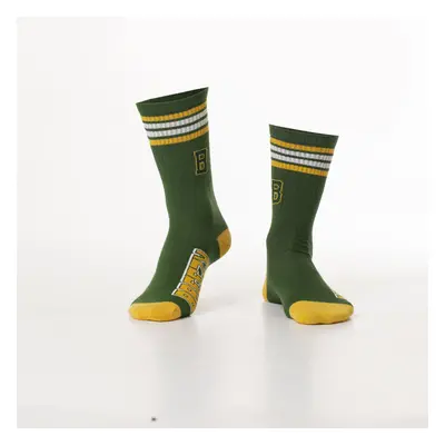 Men's green sports socks with inscription