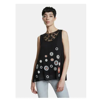 Black patterned blouse Desigual -Tebas - Ladies