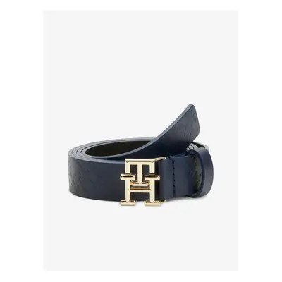 Dark blue women's leather belt Tommy Hilfiger - Women