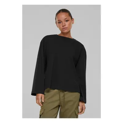 Women's Organic Oversized Long Sleeve Black