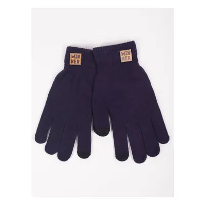 Yoclub Man's Gloves RED-0219F-AA50-011 Navy Blue