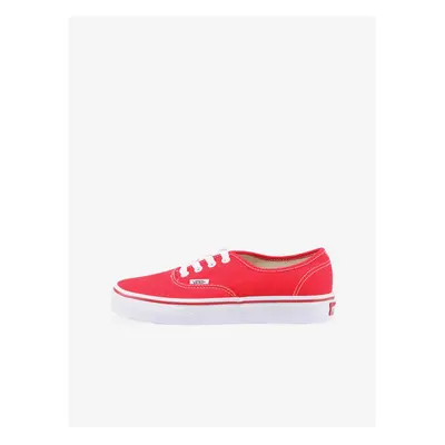 Red Women's Sneakers Vans Authentic - Women