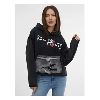 Black Women's Hoodie Desigual Rolling - Women