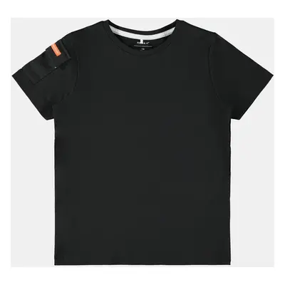 Black boys' T-shirt with print on the back name it Niklaso - unisex