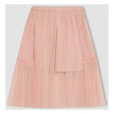 DEFACTO Girl&#39;s Elastic Waisted Tulle Skirt