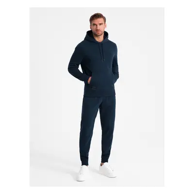 Ombre Men's BASIC cotton tracksuit set kangaroo sweatshirt + joggers