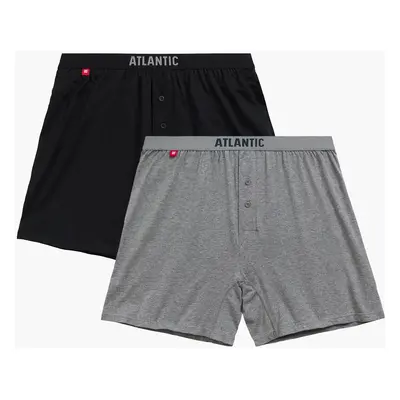 Men's loose boxers ATLANTIC 2Pack - black/gray