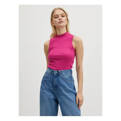 Dark pink womens basic top ONLY Nessa - Women