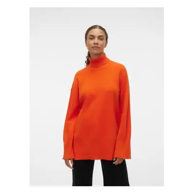 Orange women's sweater VERO MODA Goldneedle - Women