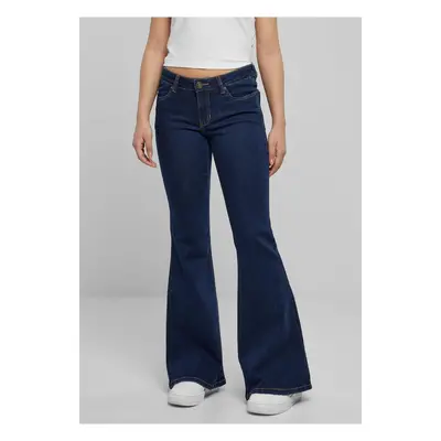 Women's Bell-bottomed Jeans - Navy Blue