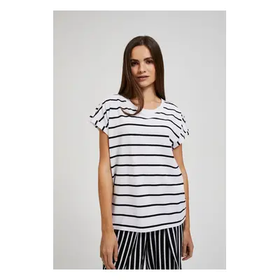 Women's striped T-shirt MOODO - white