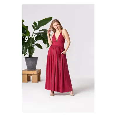 By Your Side Woman's Dress Zinnia Scarlet Sage