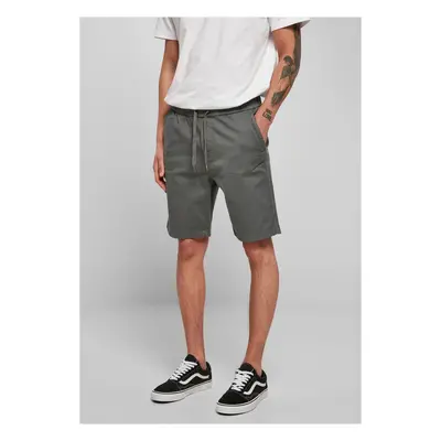 Stretch Twill Joggshorts Light Asphalt