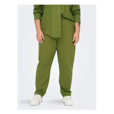 Green linen trousers ONLY CARMAKOMA Caro - Ladies