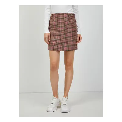 Women's brown plaid skirt with wool Tommy Hilfiger - Women