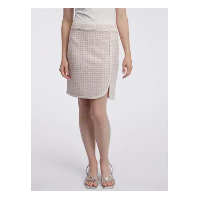 Orsay Light pink ladies tweed skirt - Ladies