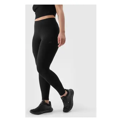 Női kötött leggings fekete 4FWMM00TTI