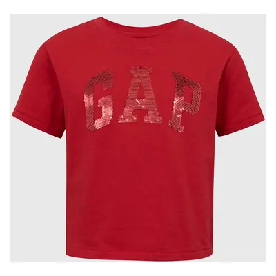 GAP Kids T-shirt organic logo sequins - Girls