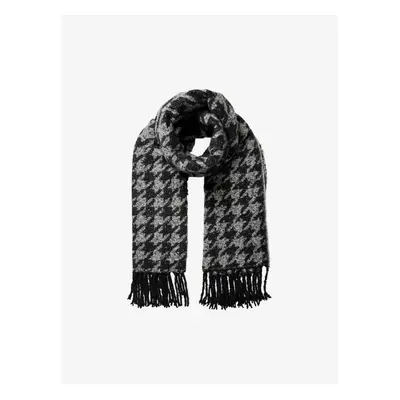 Grey-Black Patterned Scarf Pieces Pyron - Women