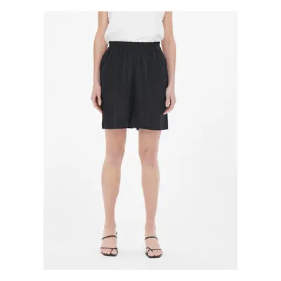 Black Womens Linen Shorts ONLY Tokyo - Women