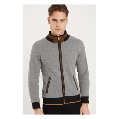 1021 DEWBERRY MEN'S SWEATSHIRT-DIAGONAL BLACK