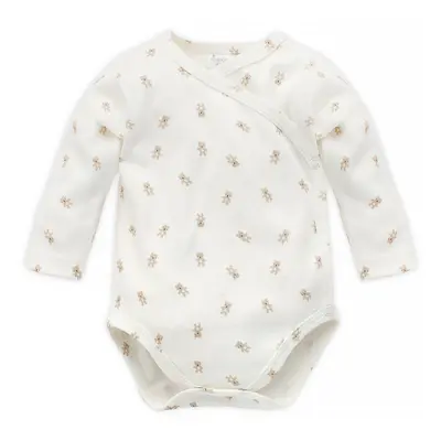 Pinokio Kids's Lovely Day Beige Wrapped Longsleeve Bodysuit