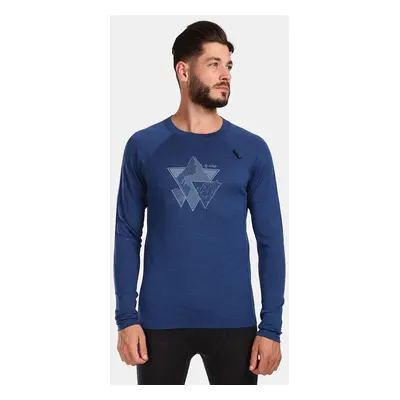 Men's functional T-shirt with long sleeves KILPI MAVORA TOP-M Dark blue