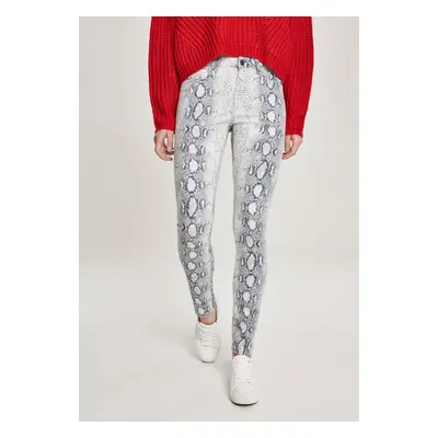 Women's Animal Stretch Twill Skinny Panties Off-White Snake Pants