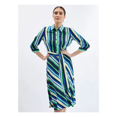 Orsay Green-Blue Women Striped Shirt Dress - Women