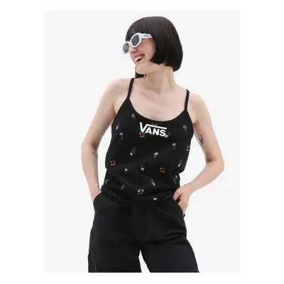 Black Women Floral Top VANS MICRO DITSY HALTER - Womens