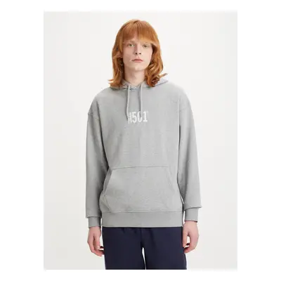 Levi&#39;s Light Grey Mens Facial Hoodie Levi&#39;s® - Men