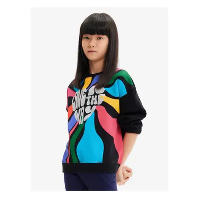 Black girly sweatshirt Desigual Ida - Girls