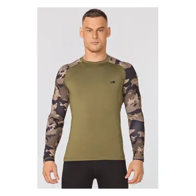 Rough Radical Man's T-shirt Furious Army Ls Khaki/Camo