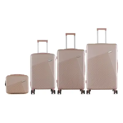 Semiline Unisex's 3-in-1 ABS Suitcases Set+Toiletry Bag T5758-0