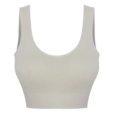 Trendyol Light Khaki Seamless Support Shaping Knitted Sports Bra