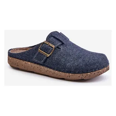 Men's slippers with buckle profilactic slippers Inblu blue