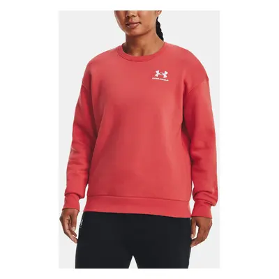 Under Armour Sweatshirt Essential Fleece Crew-RED - Women