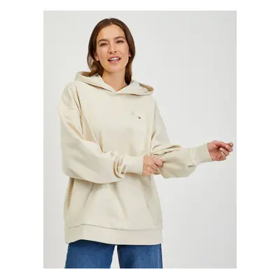 Cream Women's Oversize Hoodie VANS - Women