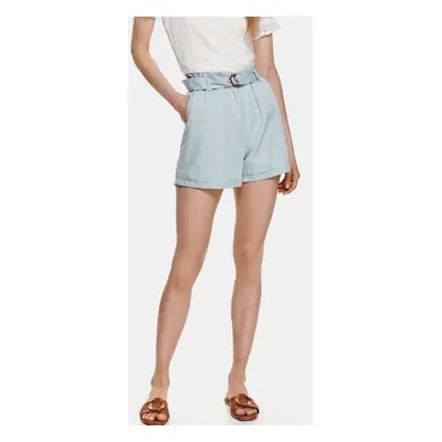 Light blue shorts with belt TOP SECRET - Women