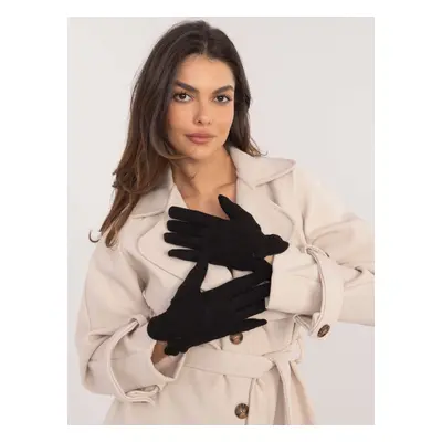 Black insulated women's gloves