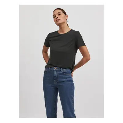 Black basic T-shirt VILA Modala - Women