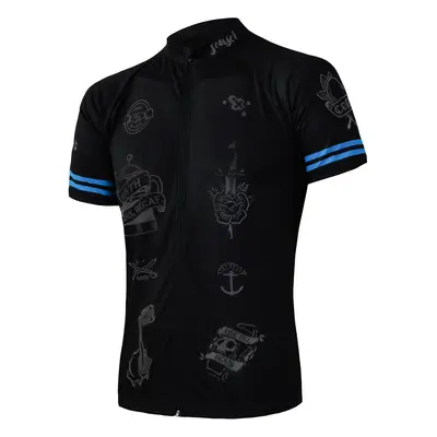 Men's Jersey Sensor Cyklo Tattoo Black