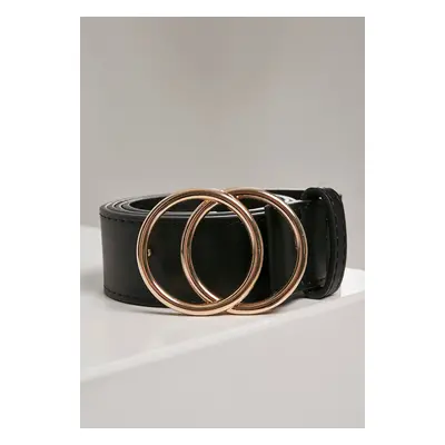 Belt with ring buckle black