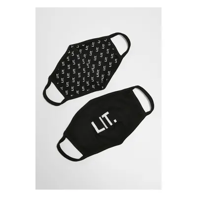 LIT Cotton face mask, packs, black