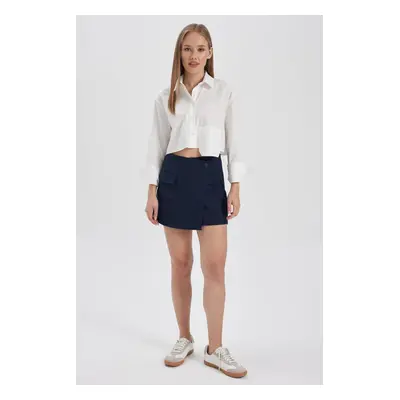 DEFACTO Cool Regular Fit Cargo Pocket Shorts Skirt